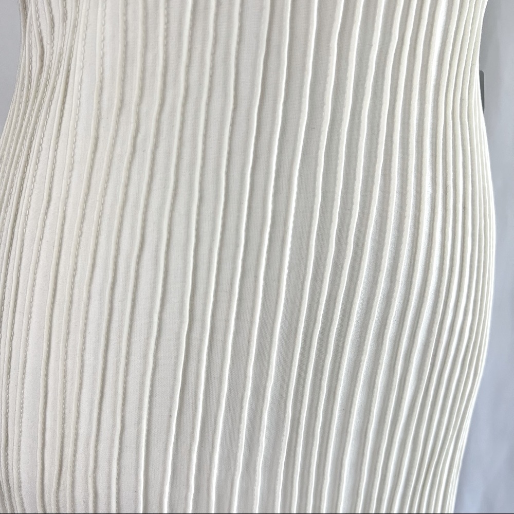 💕Host Pick💕 Tadashi Shoji Ivory Jersey Mesh Illusion Gown Dress Retail $650 - Picture 6 of 11